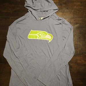 Team Apparel Gray Hoodie with Green Logo